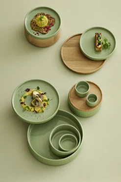 Coupelle rond vert porcelaine Ø 12,5 cm The Grid - APS Sale