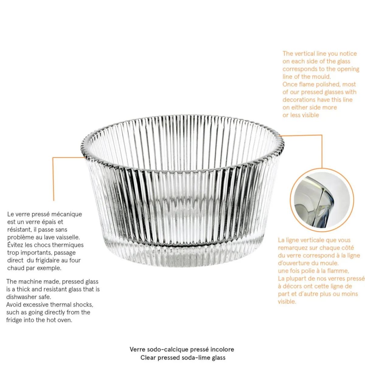 LA ROCHERE Coupelle transparent verre pressé Ø 10,4 cm Sweet Sale