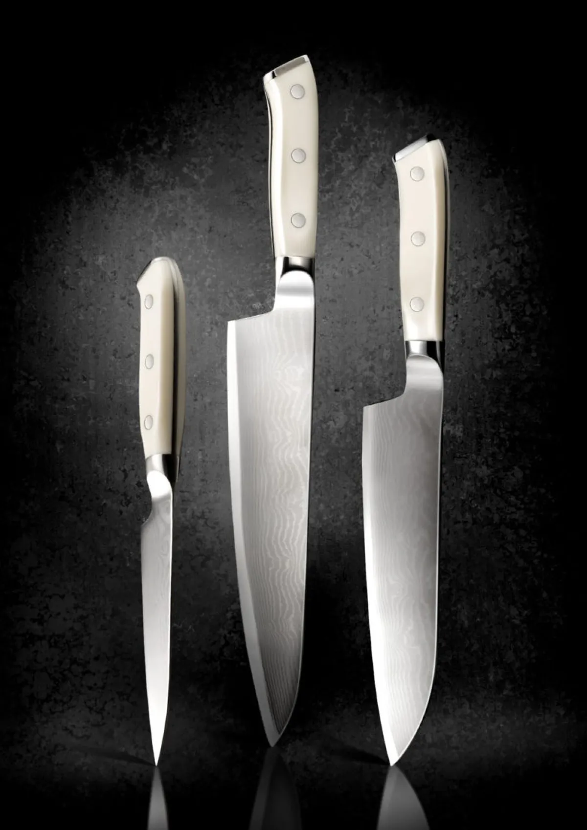 Couteau chef 20 cm acier ABS unie Damas 67 - DEGLON Outlet