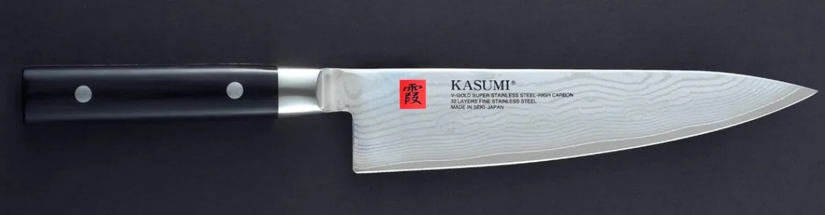 KASUMI Couteau chef 20 cm acier bois compressé unie Damas Discount