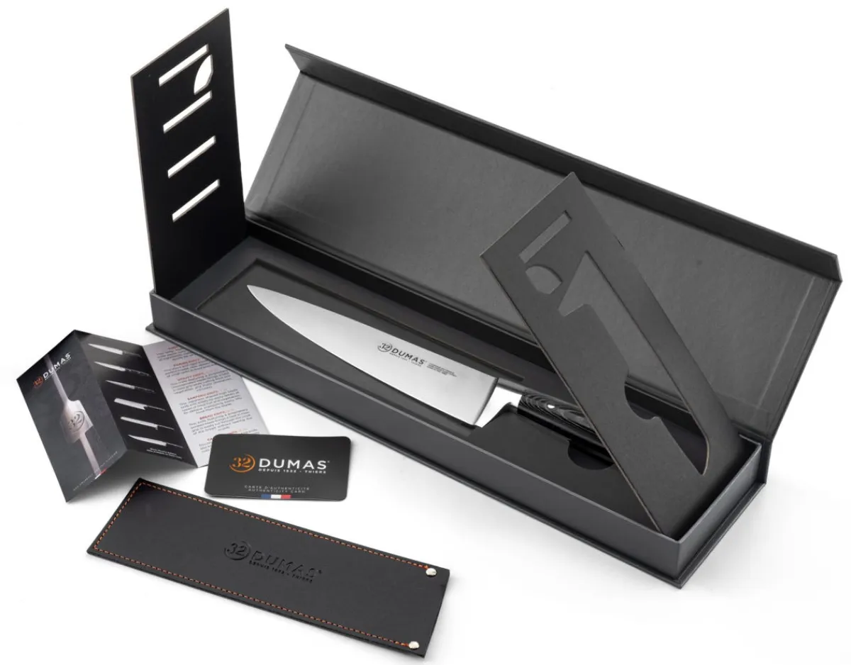 Couteau chef 15 cm inox plastique unie Signature Micarta - 32 DUMAS Hot