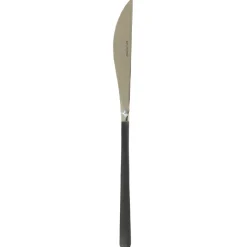 PRO.MUNDI Couteau de table monobloc cranté noir 22,7 cm Aroma Pvd Noir Discount