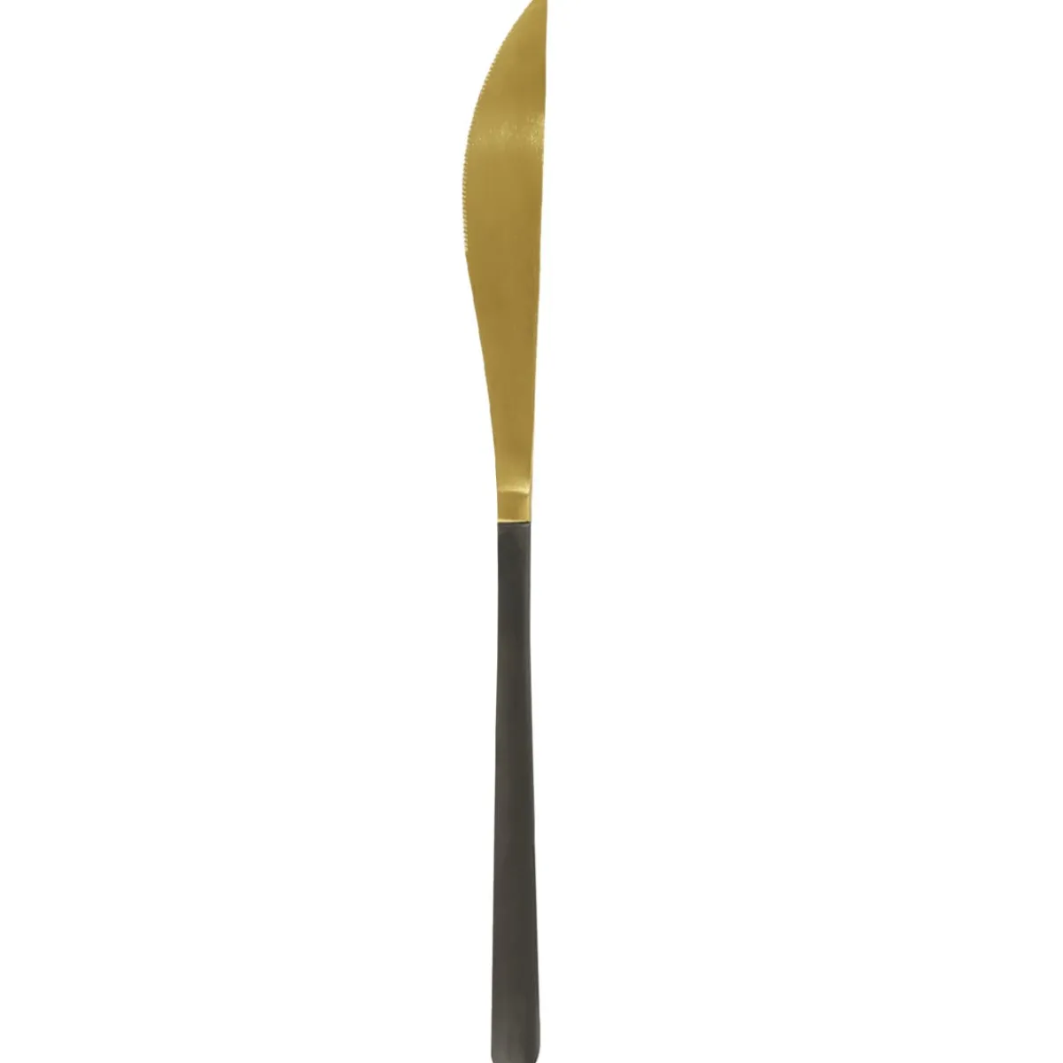 PRO.MUNDI Couteau de table monobloc cranté or 22,7 cm Aroma Or Pvd Noir Hot