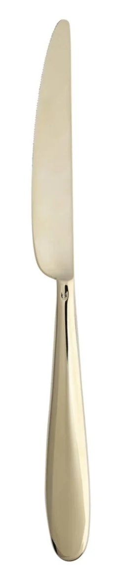 ETERNUM Couteau de table monobloc cranté or 23,5 cm Anzo Pvd Champagne Discount