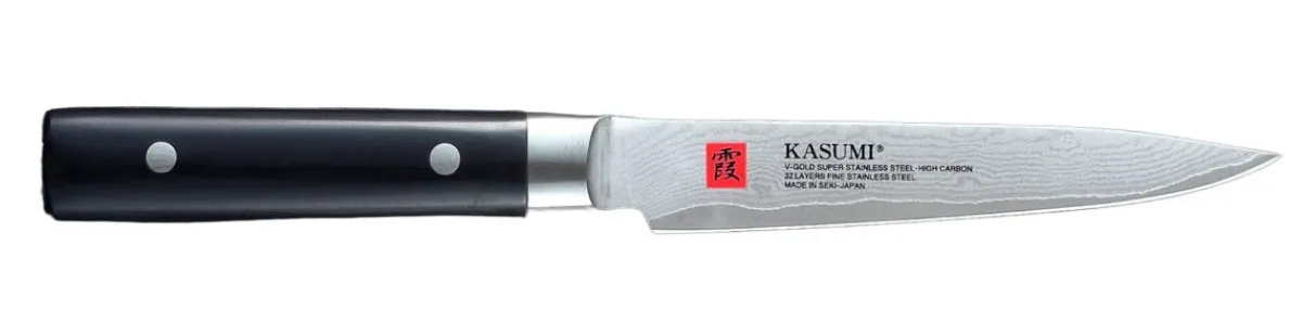 KASUMI Couteau d'office 12 cm acier bois compressé unie Damas Clearance