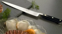 Couteau éminceur 25 cm inox bois compressé unie Grand Chef - DEGLON Clearance