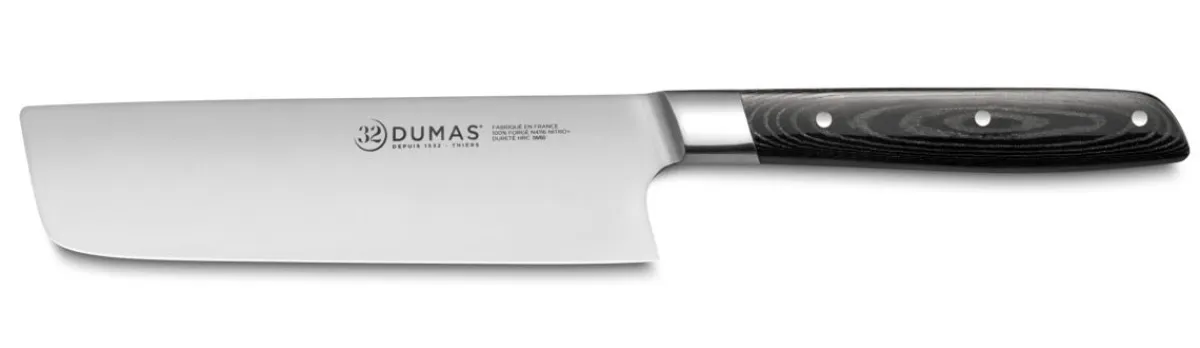 32 DUMAS Couteau nakiri 17 cm inox plastique unie Signature Micarta Best