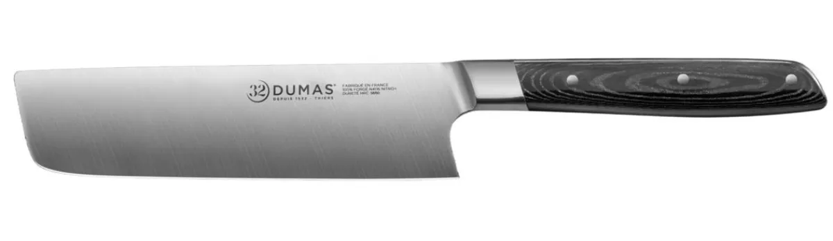 32 DUMAS Couteau nakiri 17 cm inox plastique unie Signature Micarta Best
