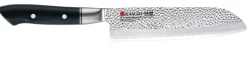 KASUMI Couteau santoku 17,5 cm acier plastique unie Hammered Hot