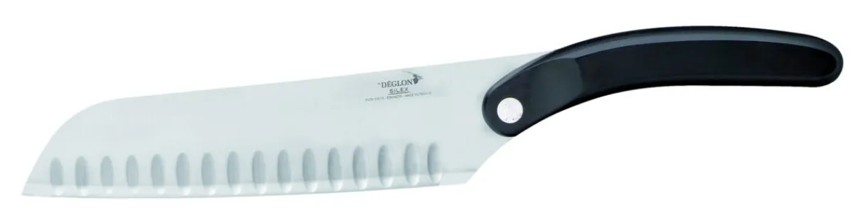 Couteau santoku 25 cm inox ABS crantée Premium - DEGLON New