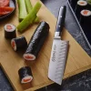 32 DUMAS Couteau santoku 14 cm inox plastique unie Signature Micarta Clearance