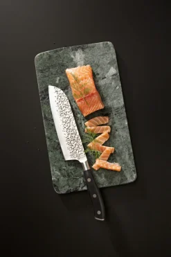 Couteau santoku 18 cm inox POM unie Okito - PRO.COOKER