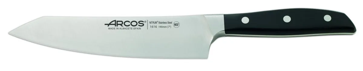 ARCOS Couteau santoku 19 cm inox POM unie Manhattan Best