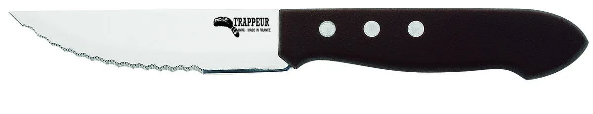 AU NAIN Couteau à steak marron 20,2 cm Trappeur New