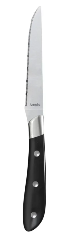 Couteau à steak noir 23 cm Achille - AMEFA Clearance