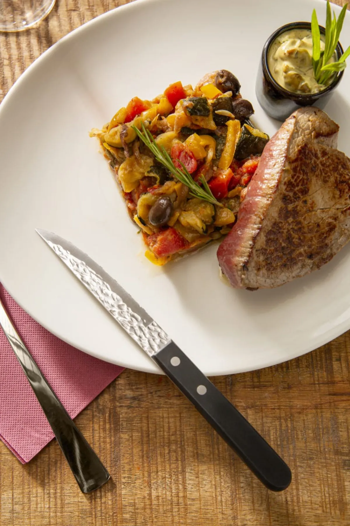 PRO.MUNDI Couteau à steak noir 21 cm Elite Best