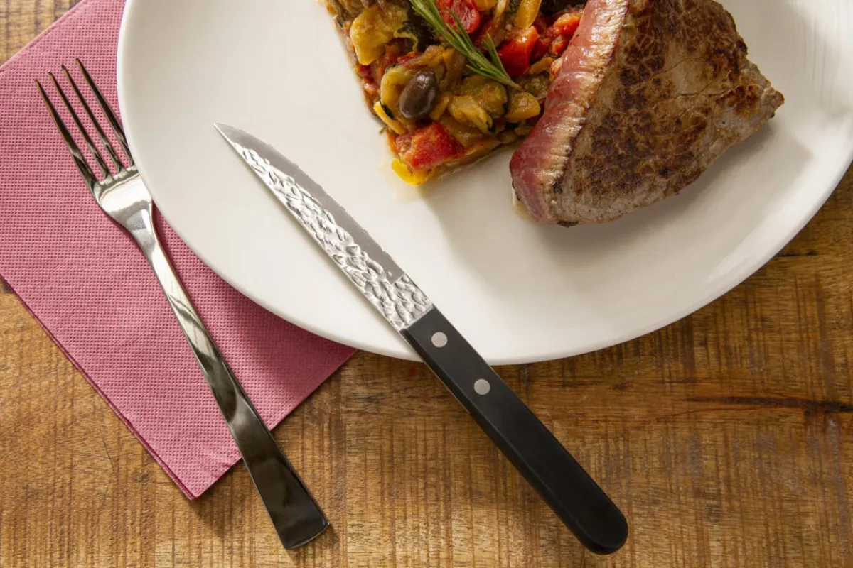 PRO.MUNDI Couteau à steak noir 21 cm Elite Best