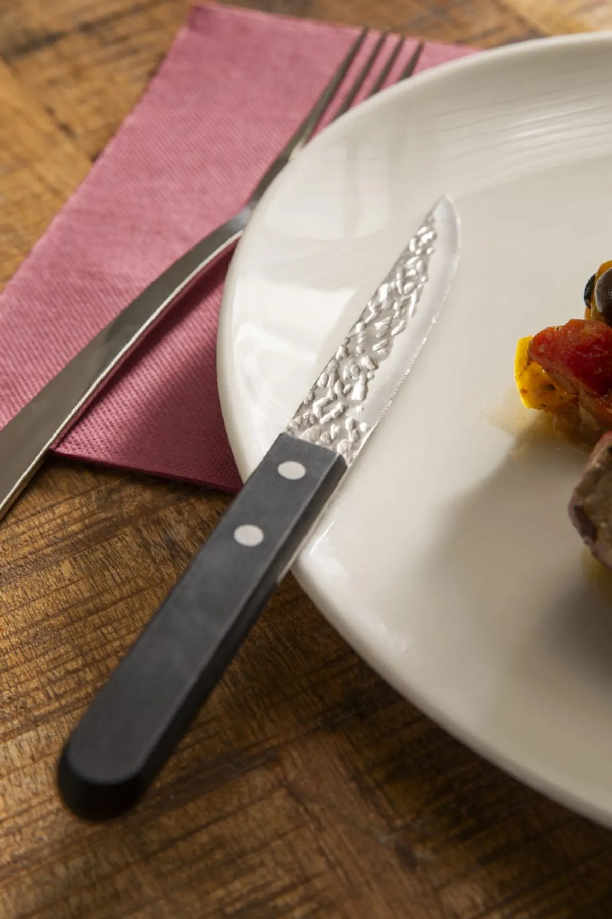 PRO.MUNDI Couteau à steak noir 21 cm Elite Best