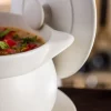 RAK Couvercle avec poignée ovale rouge porcelaine vitrifiée 31x21 cm Chefs Fusion Online