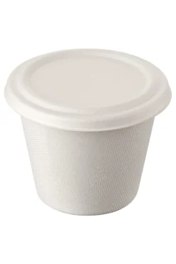 Couvercle bagasse blanc Ø 10,5 cm Oxstal (600 pièces) - PRO.MUNDI Online