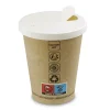 ALPHAFORM Couvercle carton pour gobelet blanc papier Ø 9 cm (50 pièces) Sale