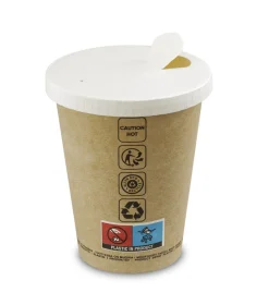 ALPHAFORM Couvercle carton pour gobelet blanc papier Ø 9 cm (50 pièces) Sale