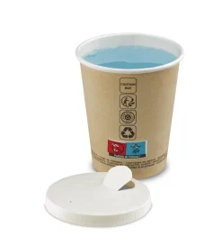 ALPHAFORM Couvercle carton pour gobelet blanc papier Ø 8 cm (50 pièces) Clearance