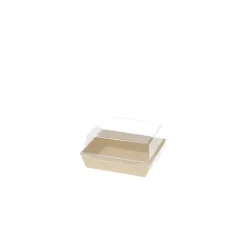 PRO.MUNDI Couvercle pour assiette plastique carré 10,5x10,5x3,4 cm Oxstal (500 pièces)