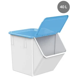 GILAC Couvercle pour bac à ingrédients 40/80 L plastique bleu 45x40,8x4,2 cm Sans couvercle