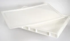 GILAC Couvercle pour bac à pâtons rectangulaire blanc plastique 60x40x2,5 cm
