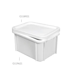 Couvercle pour bac rectangulaire blanc plastique 40x30x3 cm - GILAC New