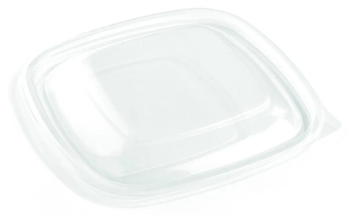 Couvercle pour barquette rectangulaire transparent 16,9x16,9x2,3 cm Fast Pac (50 pièces) - Aucune Outlet