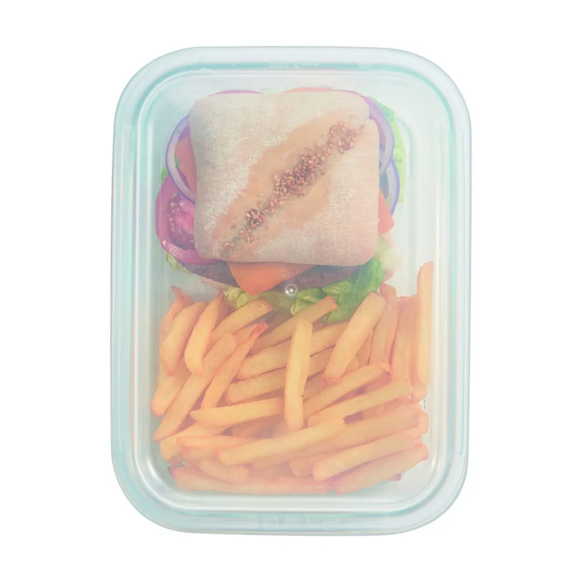 Couvercle pour boite 82cl rectangulaire transparent polypropylène (pp) 18,6 cm Food Box - ARCOROC Discount