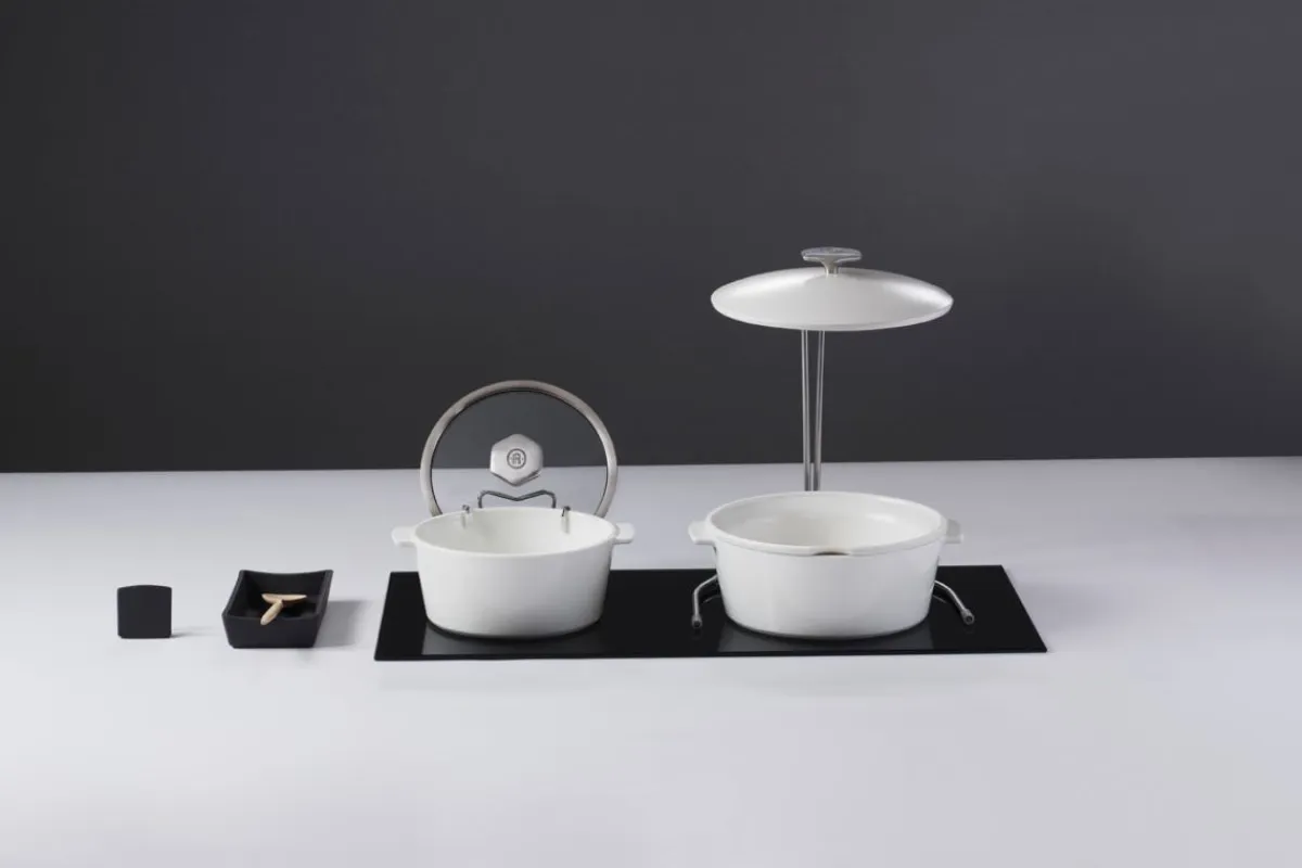 REVOL Couvercle pour cocotte rond blanc porcelaine culinaire Ø 22 cm ution 2 Hot