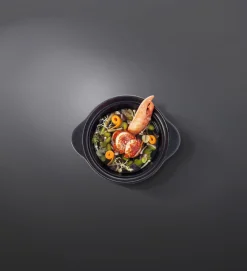 Couvercle pour cocotte rond gris porcelaine vitrifiée Ø 21,1 cm Chefs Fusion - RAK New