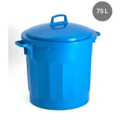 GILAC Couvercle pour conteneur 75 L bleu plastique Ø 45,5 cm 16 cm Discount
