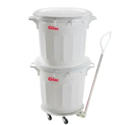 GILAC Couvercle pour conteneur 50 L blanc plastique Ø 45,5 cm 16 cm Hot