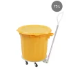Couvercle pour conteneur 75 L jaune plastique Ø 61 cm 8,5 cm - GILAC Best