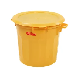 Couvercle pour conteneur 75 L jaune plastique Ø 61 cm 8,5 cm - GILAC Best