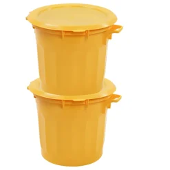 Couvercle pour conteneur 75 L jaune plastique Ø 61 cm 8,5 cm - GILAC Best