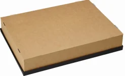 Couvercle pour plateau rectangulaire brun carton 36,6x28,8x6 cm Oxstal (200 pièces) - PRO.MUNDI Outlet