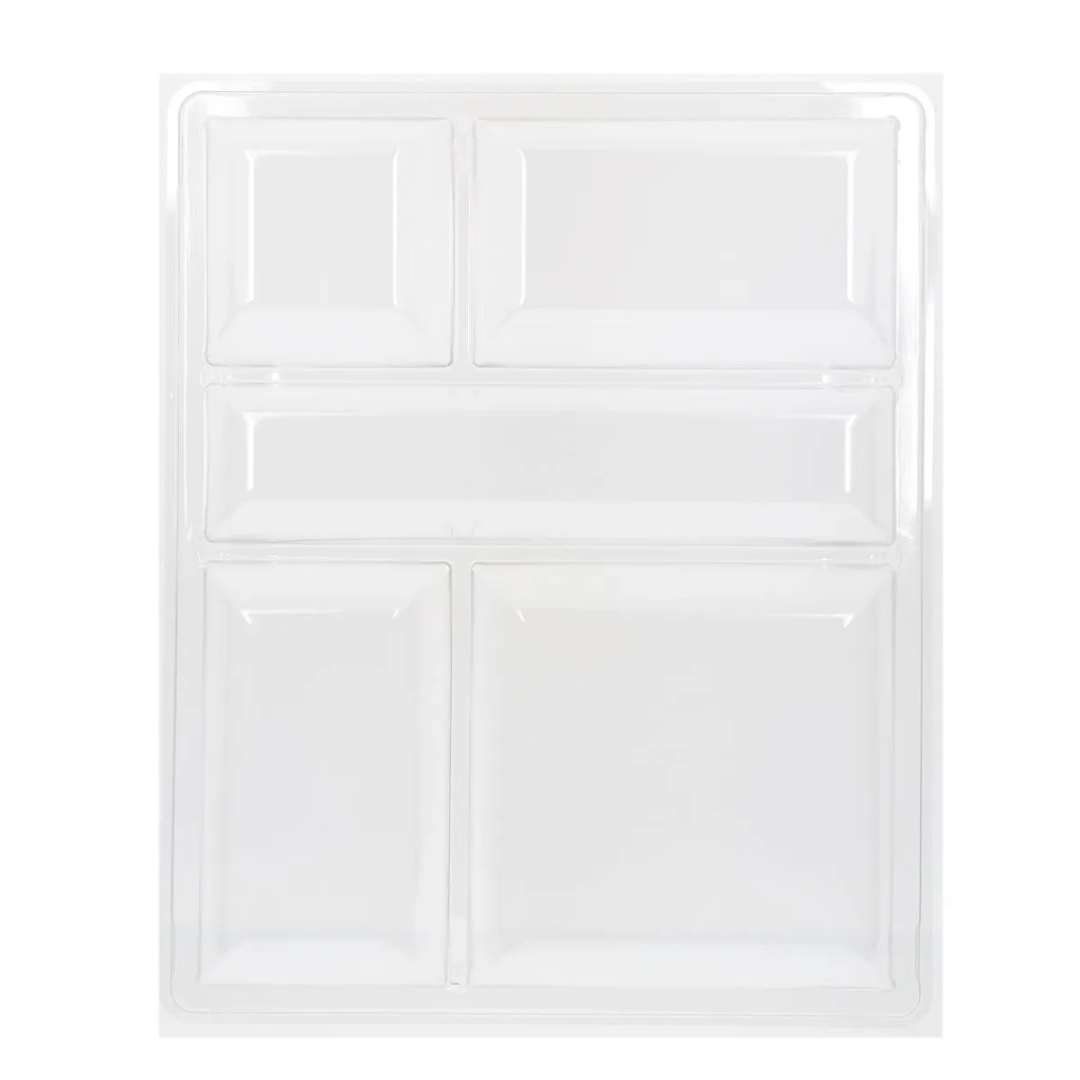 Couvercle pour plateau-repas rectangulaire transparent plastique 32,5x26,5x4,6 cm Oxstal (100 pièces) - PRO.MUNDI Hot
