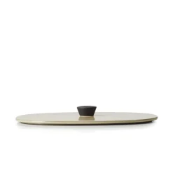Couvercle pour plat ovale beige porcelaine culinaire 19x13 cm Caractère - REVOL Hot