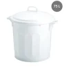 Couvercle pour poubelle 75 L plastique blanc - GILAC Discount