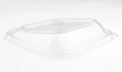 Couvercle pour saladier incliné carré transparent 19,2x19,2x3,8 cm Be Pulp (50 pièces) - Aucune Clearance