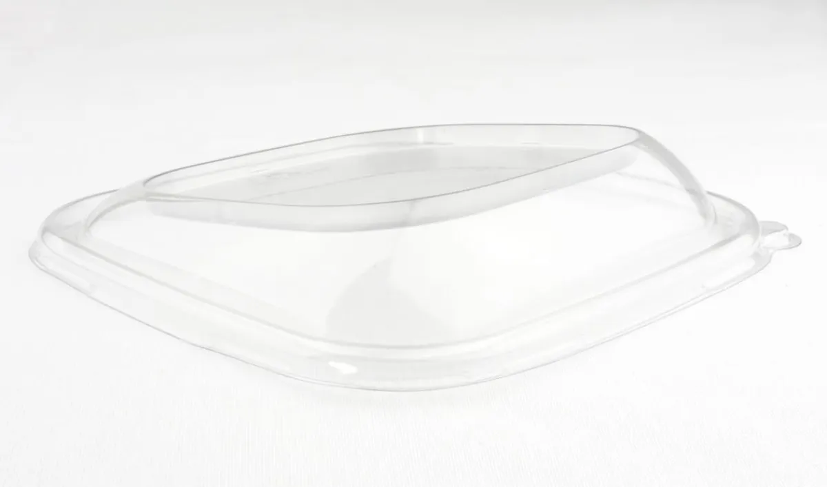 Couvercle pour saladier incliné carré transparent 19,2x19,2x3,8 cm Be Pulp (50 pièces) - Aucune Clearance