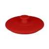 Couvercle pour soupière rond rouge porcelaine vitrifiée Ø 10,5 cm Chefs Fusion - RAK Discount