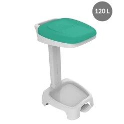 Couvercle pour support sac poubelle 120 L plastique vert - GILAC Best