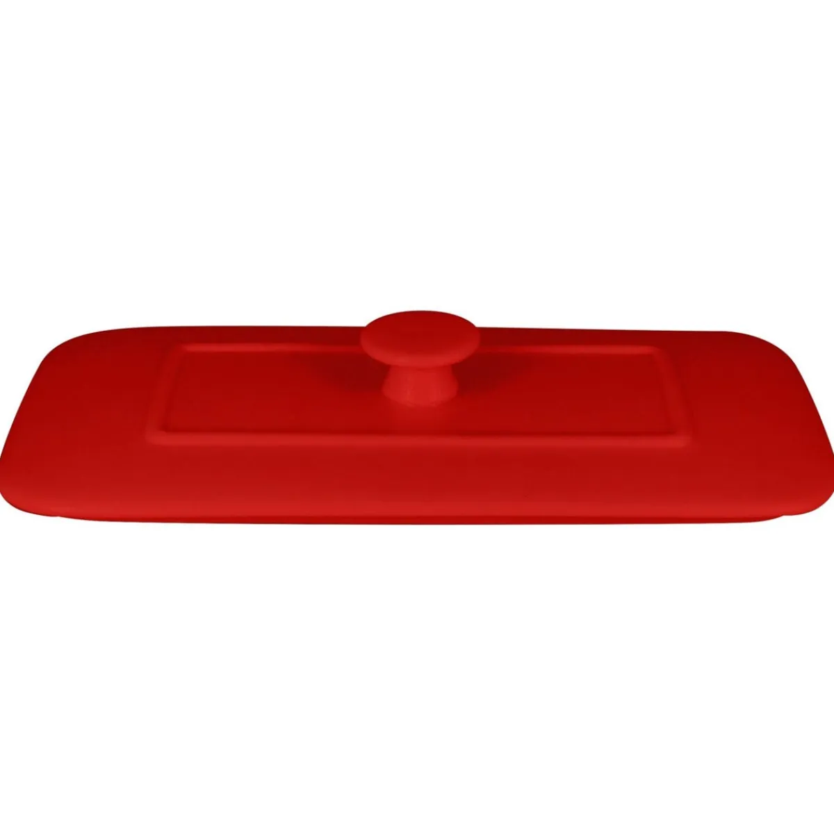 Couvercle pour terrine rectangulaire rouge porcelaine vitrifiée 20x10 cm Chefs Fusion - RAK Sale
