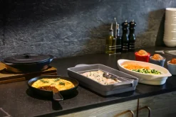 RAK Couvercle pour terrine rectangulaire gris porcelaine vitrifiée 20x10 cm Chefs Fusion Discount